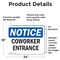 Signmission Coworker Entrance OSHA Notice Sign, Vinyl Decal, 24in W x 18in L, 2PK OS-2PACK-NS-D-1824-L-10841 - alternate 2